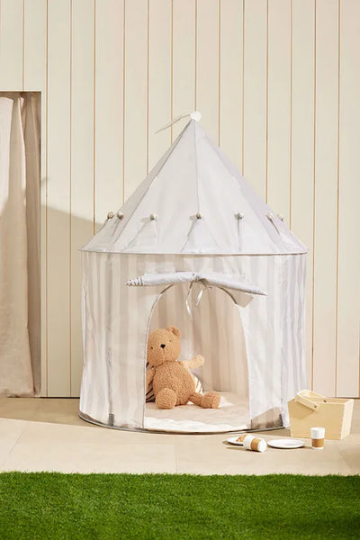 Kid's Concept Pop Up Play Tent - Stripe Grey - Swanky Boutique