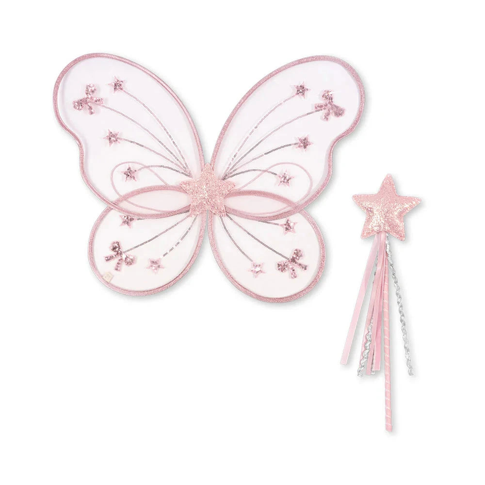Fairy Wings Wand Costume Peony Pink Swanky Boutique