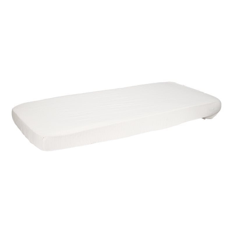 Fitted Bassinet Sheet Muslin Soft White 40x80cm Swanky Boutique