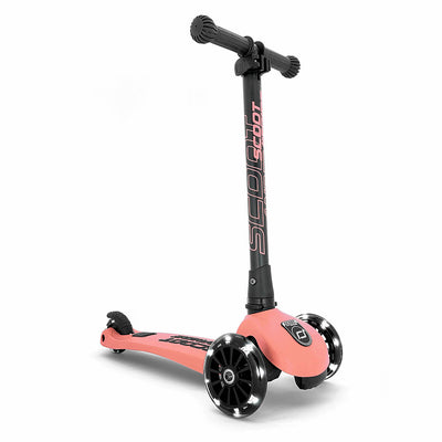 Scoot & Ride - Scooter Highwaykick 3 LED Lights Peach (3-6 Years Old) - Swanky Boutique