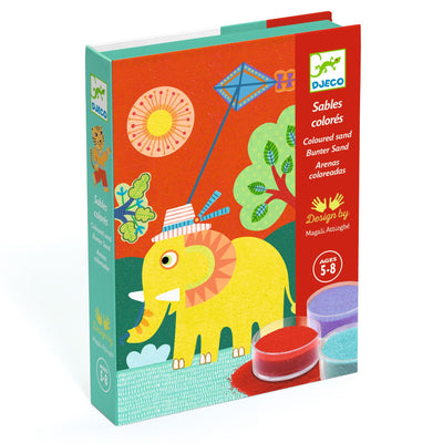 Djeco - Coloured Sand Activity Box Animals Open Air - Swanky Boutique
