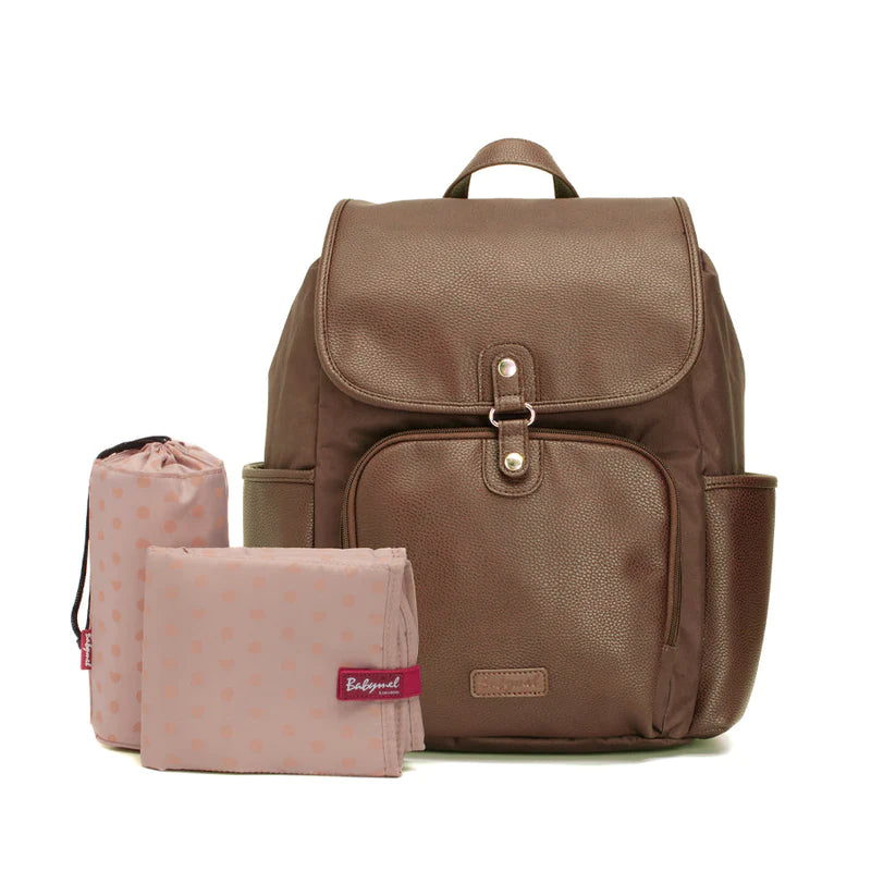 Backpack changing bag leather sale