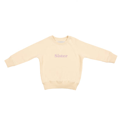 Bob & Blossom - Sweatshirt "Sister" Vanilla Various Sizes - Swanky Boutique