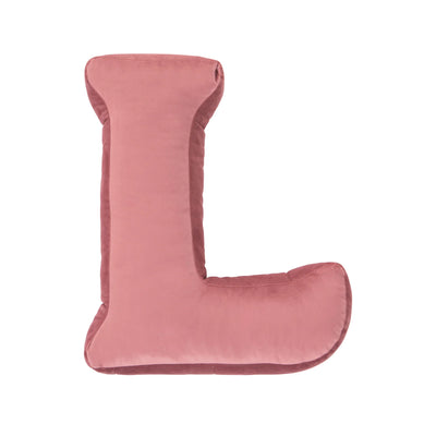 Betty's Home - Pillow Velour Letter L Rose - Swanky Boutique