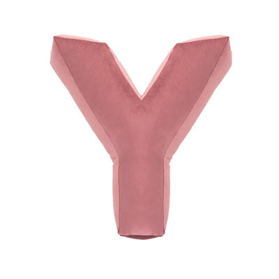 Betty's Home - Pillow Velour Letter Y Rose - Swanky Boutique