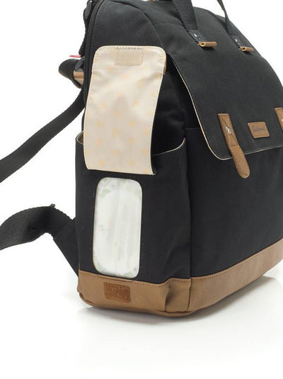 Babymel - Changing Bag Robyn Eco Convertible Backpack Black - Swanky Boutique