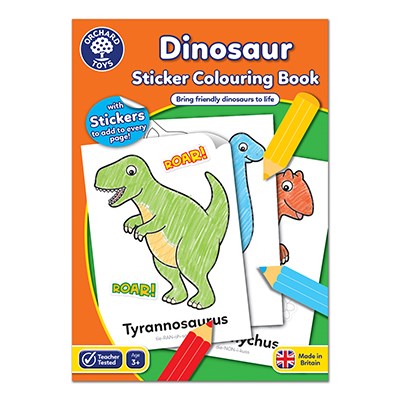 orchard toys - Sticker Colouring Book - Dinosaur (3+ Years) - swanky boutique malta