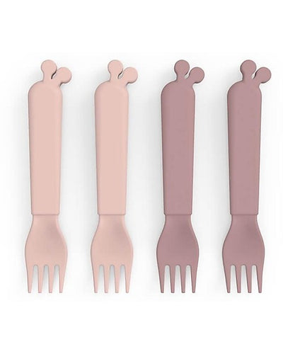 done by deer - cutlery forks 4 pack set 100% pp pink - swanky boutique malta