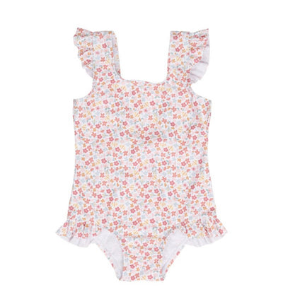 Little Dutch - Swimsuit Short Sleeves Ruffles Summer Flowers UPF 50+ - Swanky Boutique