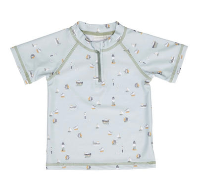 Little Dutch - Swim T Shirt Short Sleeves Sailors Bay Olive Green UPF 50+ - Swanky Boutique