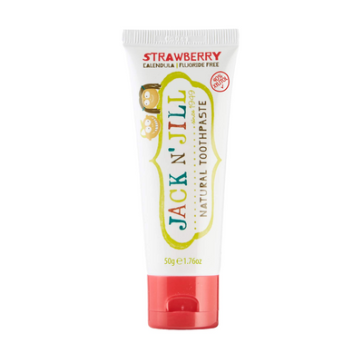 jack n' jill - baby toothpaste natural vegan strawberry flavour 50g - swanky boutique malta