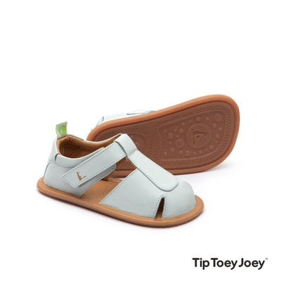 tip toey joey - Sandals, Toddler First Steps (Leather) - Light Blue - swanky boutique malta