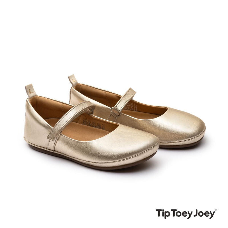 tip toey joey - Mary Jane Kids Shoes (Leather) - Champagne - swanky boutique malta