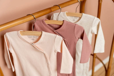 Little Dutch - One piece Wrap Suit Organic Cotton Ribbed Light Pink - Swanky Boutique