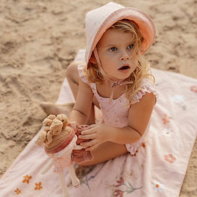 Little Dutch - Sun Hat Reversible Little Pink Flowers - Swanky Boutique