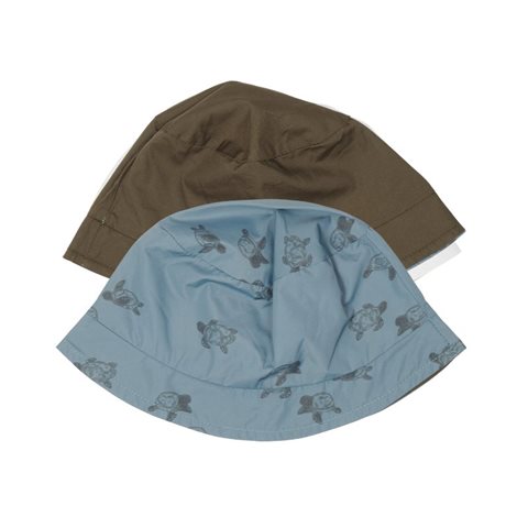 Little Dutch - Sun Hat Reversible Turtle Island Olive - Swanky Boutique
