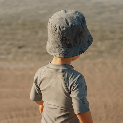 Little Dutch - Sun Hat Reversible Turtle Island Olive - Swanky Boutique