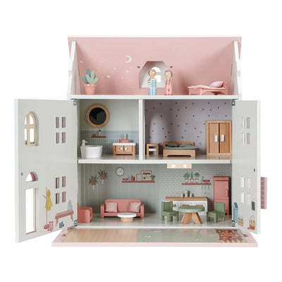 Little Dutch - Doll's House, Wooden - Pink - Swanky Boutique 