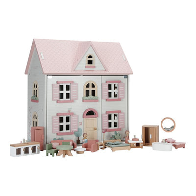 Little Dutch - Doll's House, Wooden - Pink - Swanky Boutique 