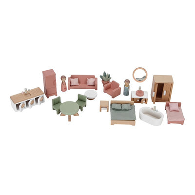 Little Dutch - Doll's House, Wooden - Pink - Swanky Boutique 