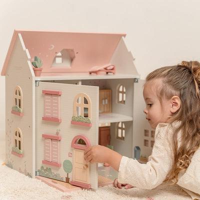 Little Dutch - Doll's House, Wooden - Pink - Swanky Boutique 