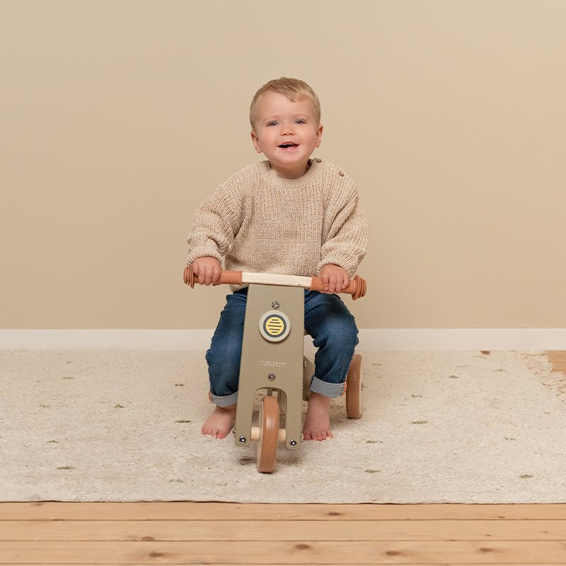 Little Dutch - Wooden Tricycle - Olive - Swanky Boutique