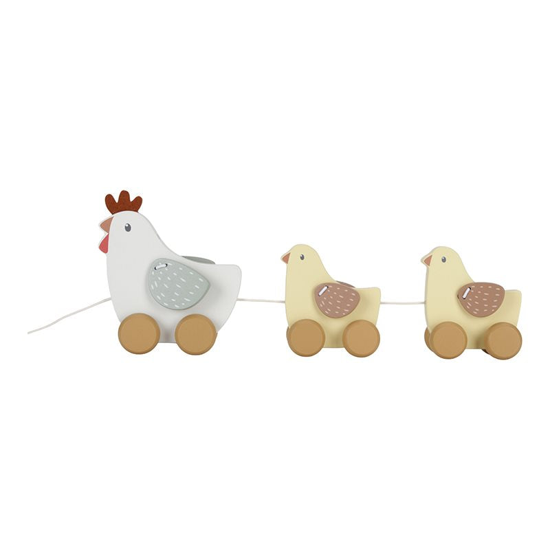 Swanky Boutique Pull-Along Animal, Little Farm - Chickens Little Dutch