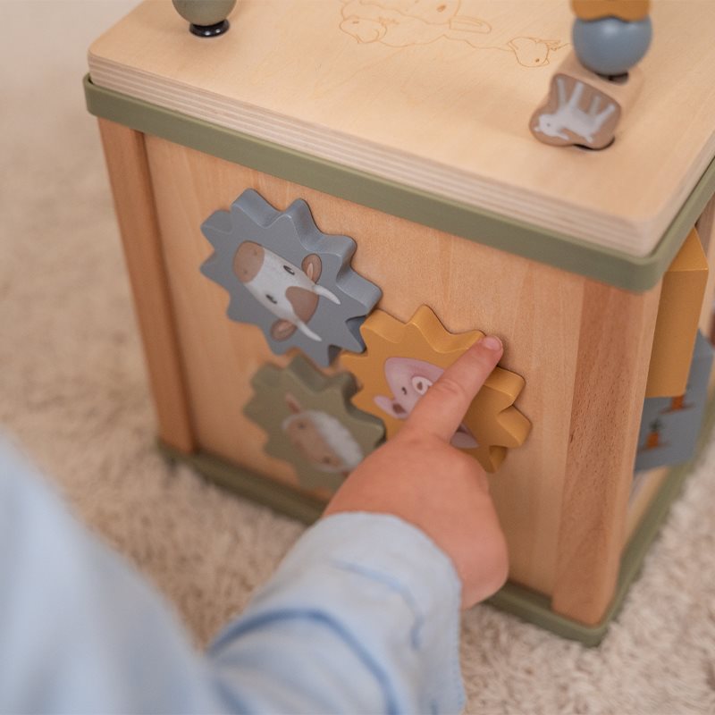 Swanky Boutique Activity Cube, Wooden - Little Farm Little Dutch