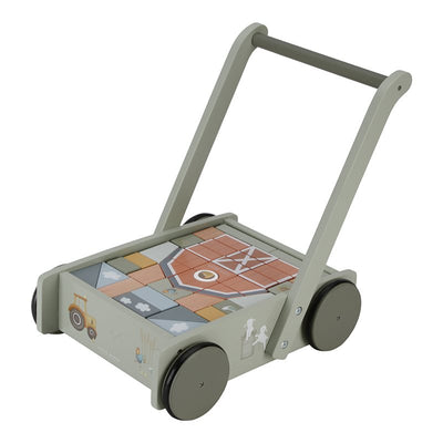 Swanky Boutique Baby Walker with Wooden Blocks - Little Farm Little Dutch