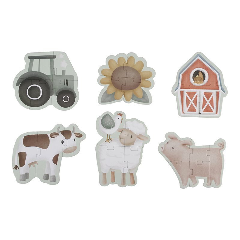 Little Dutch - Game, 6-in-1 Puzzle- Little Farm - Swanky Boutique