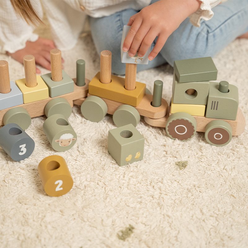 Little Dutch Stacking Train, Tractor - Little Farm - Swanky Boutique