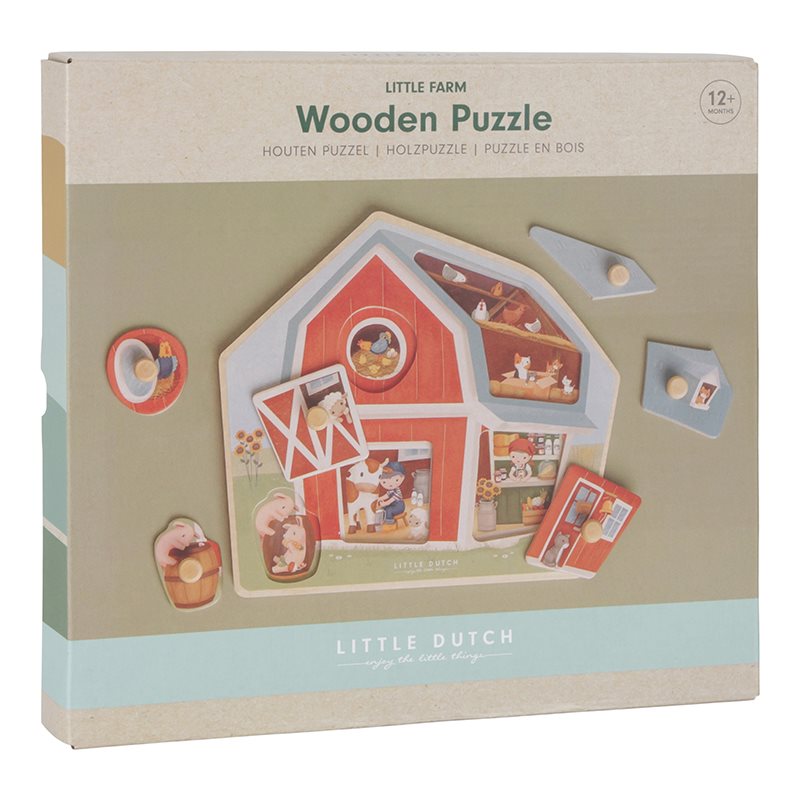 Swanky Boutique Puzzle, Wooden - Little Farm (12+ Years) Little Dutch