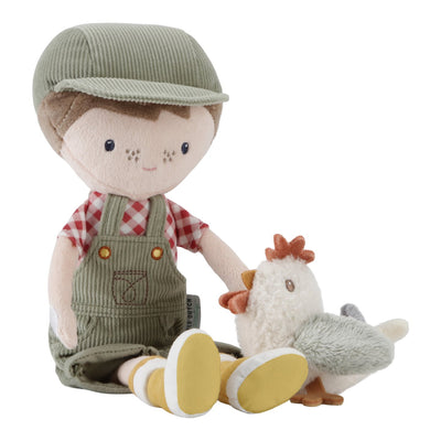 Swanky Boutique Doll, Soft 35cm - Farmer Jim & Chicken Little Farm Little Dutch