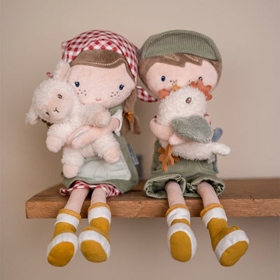 Swanky Boutique Doll, Soft 35cm - Farmer Rosa & Sheep Little Dutch Little Farm 