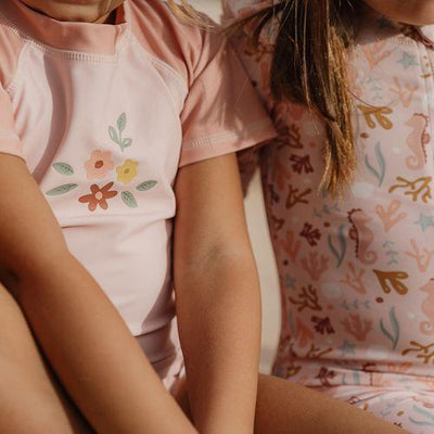 Little Dutch - Swim T-shirt short sleeves Flower Pink- Swanky Boutique
