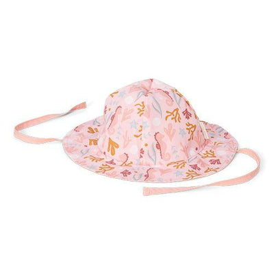 Little Dutch - Sun Bucket Hat, Reversible - Starfish Pink / Ocean Dreams Pink - Swanky Boutique