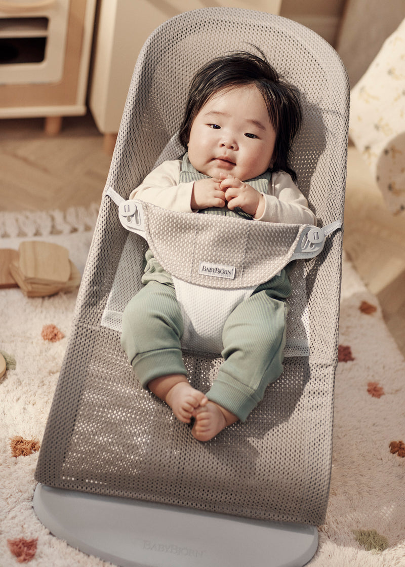 BabyBjorn Bouncer Balance Soft Grey Beige White - Swanky Boutique Malta