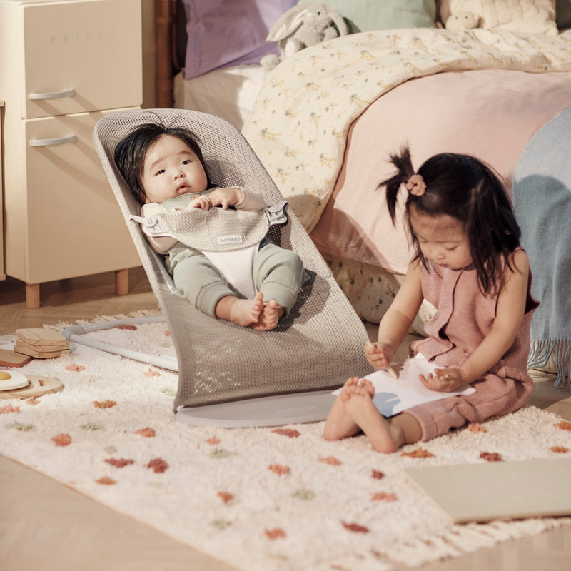 BabyBjorn Bouncer Balance Soft Grey Beige White - Swanky Boutique Malta