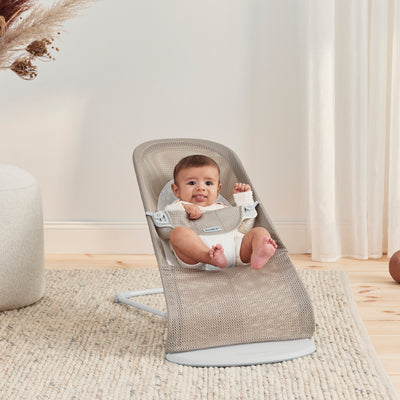 BabyBjorn Bouncer Balance Soft Grey Beige White - Swanky Boutique Malta
