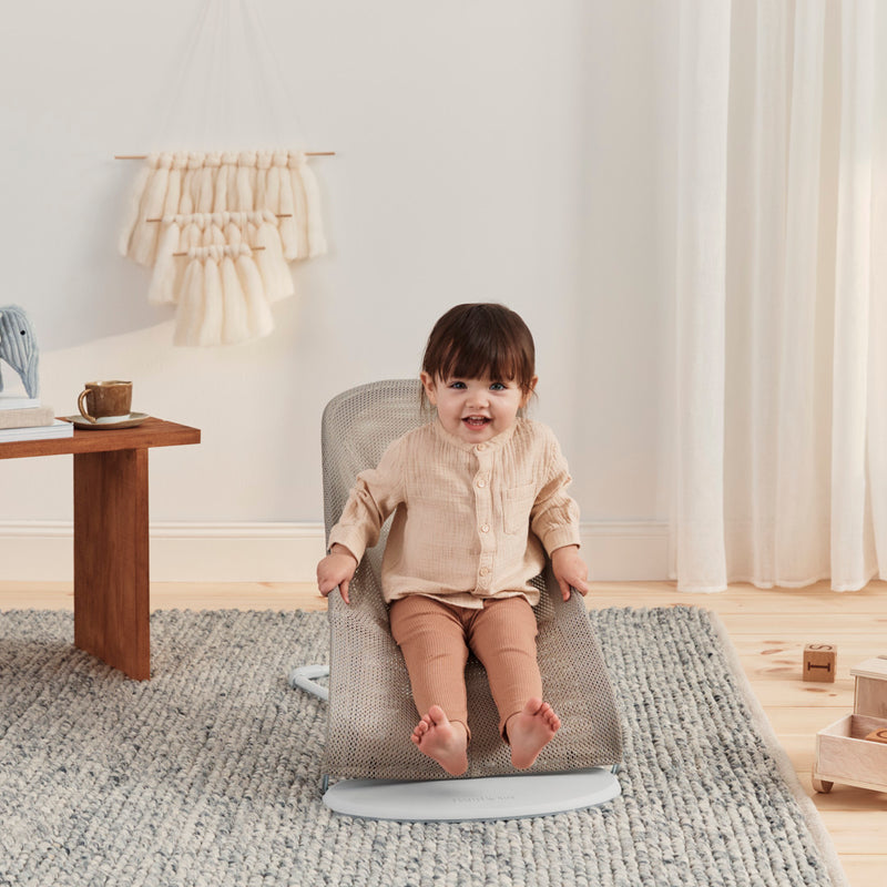 BabyBjorn Bouncer Balance Soft Grey Beige White - Swanky Boutique Malta