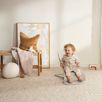 BabyBjorn Bouncer Bliss Woven Light beige melange - Swanky Boutique Malta