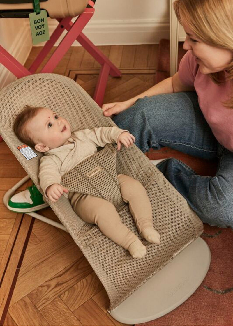 BabyBjorn Bouncer Bliss Mesh Grey Beige - Swanky Boutique Malta 