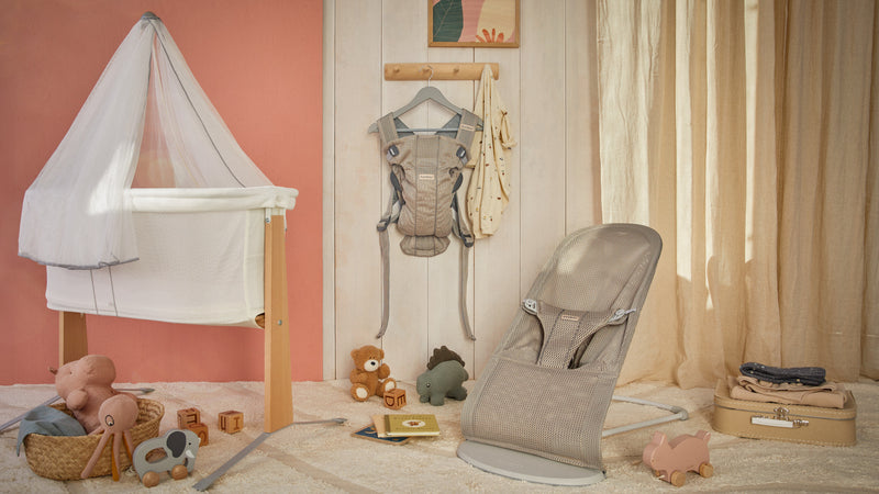 BabyBjorn Bouncer Bliss Mesh Grey Beige - Swanky Boutique Malta 