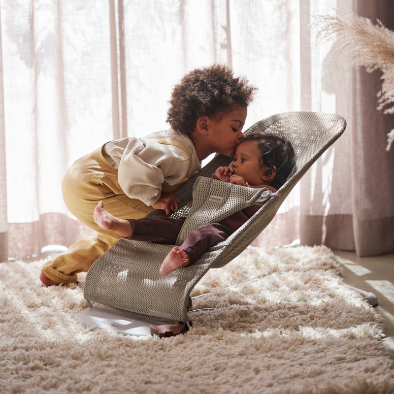 BabyBjorn Bouncer Bliss Mesh Grey Beige - Swanky Boutique Malta 