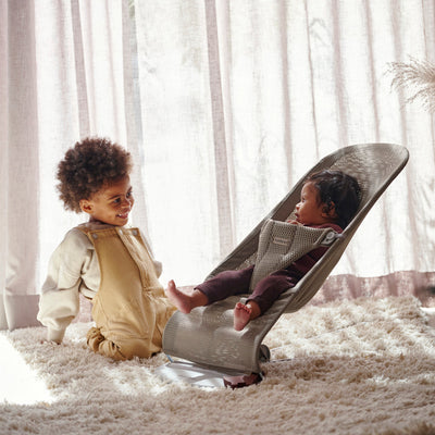 BabyBjorn Bouncer Bliss Mesh Grey Beige - Swanky Boutique Malta 