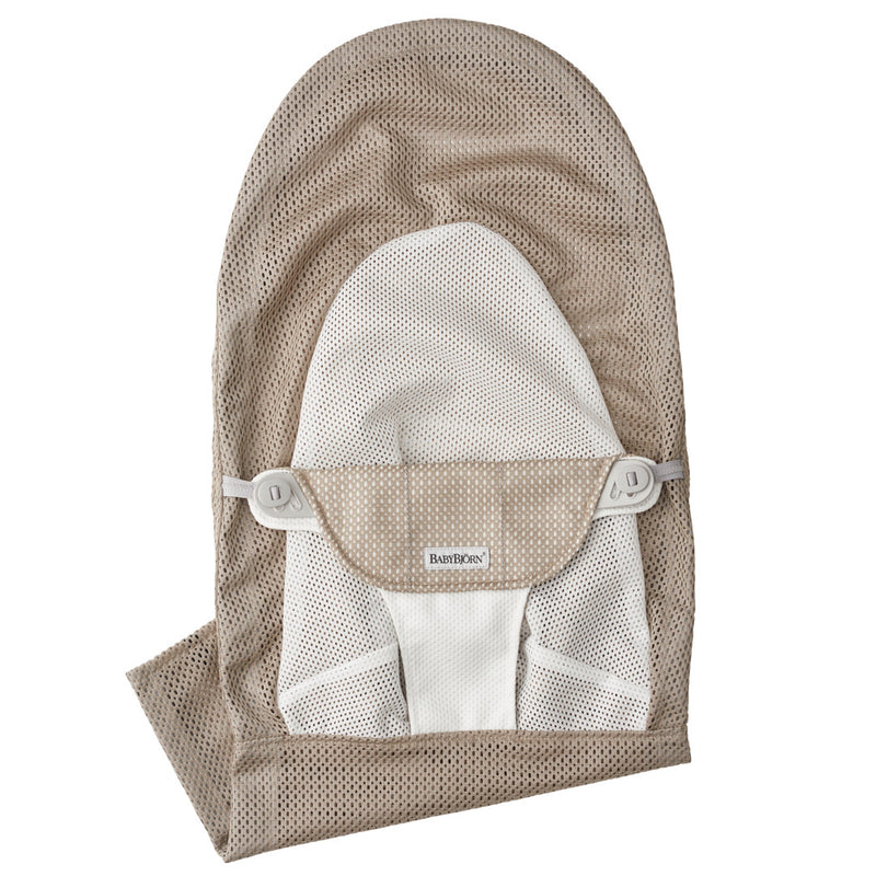 BabyBjorn Fabric Seat for Bouncer, Mesh, Gray beige/White - Swanky Boutique 