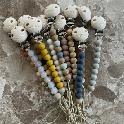 That's Mine - Pacifier Strap, Cotton - Light Blue  - Swanky Boutique