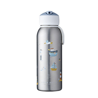 Little Dutch - Insulated Bottle Flip Up 350ml Sailors Bay - Swanky Boutique