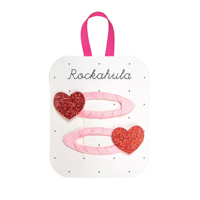 Rockahula Kids - Love Heart Glitter Clips - Swanky Boutique