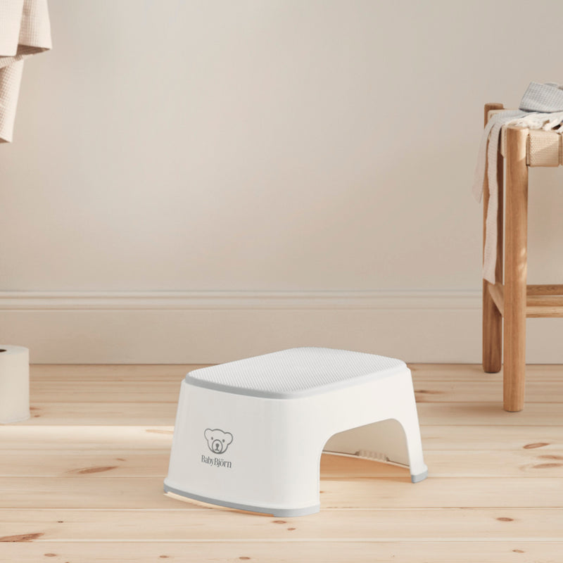 Step Stool - White/ Grey